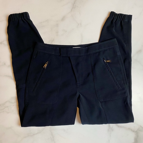 Vince Tailored Navy Trousers - Picture 3 of 11